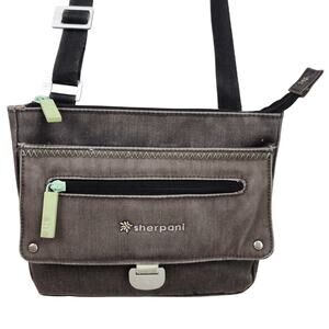 Sherpani Zoom Crossbody Bag Pockets Gray RFID Protection GUC